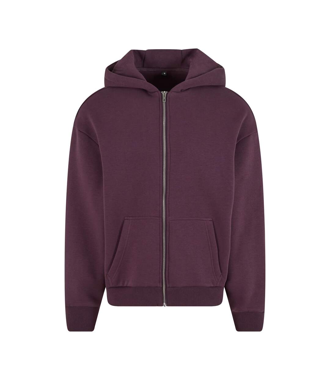 Sweat À Capuche À Fermeture Éclair Pour Hommes Prune Pourpre Build Your Brand-1