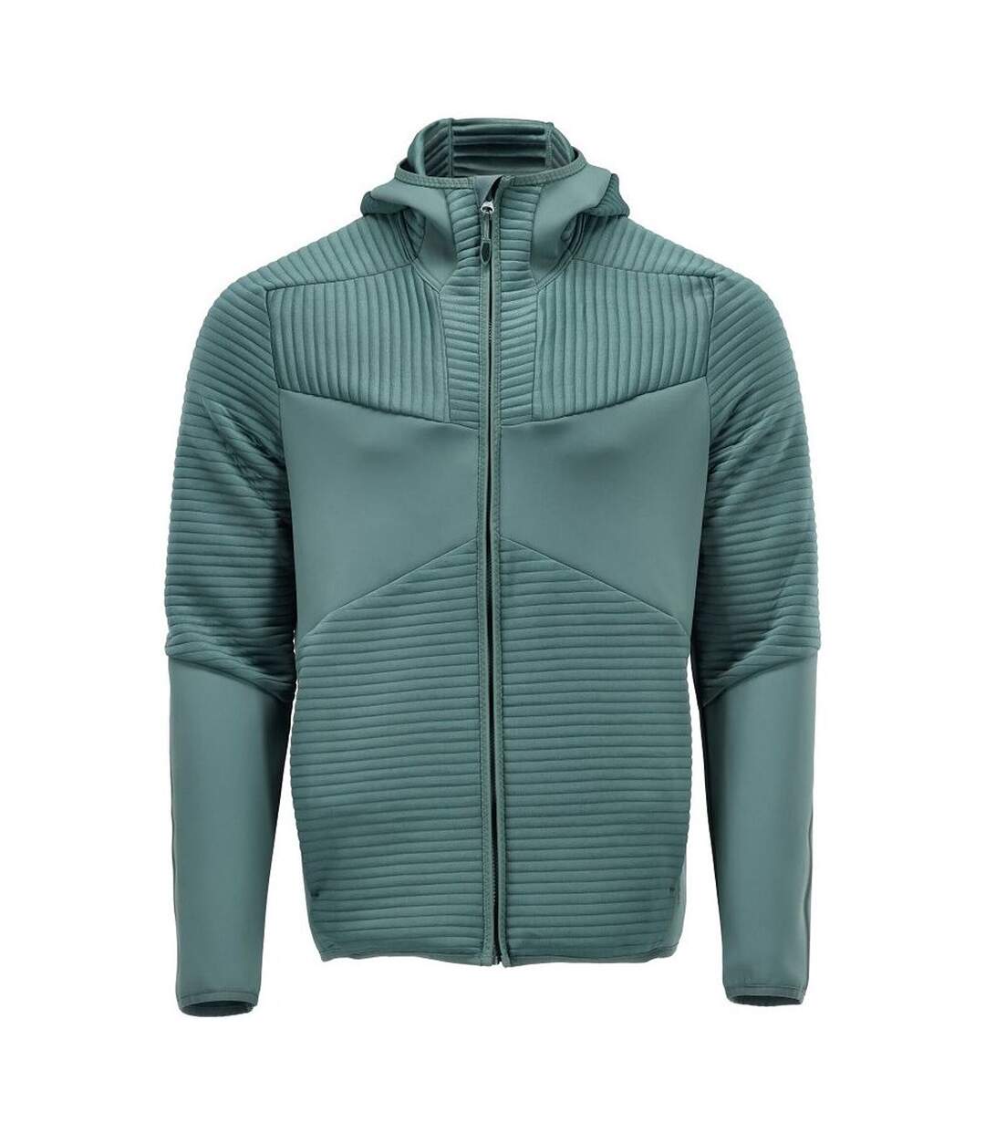 Mens Customised Hooded Fleece Jacket Light Forest Green Mascot-1