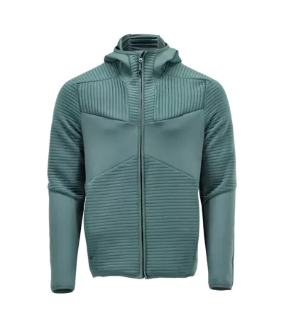 Mens Customised Hooded Fleece Jacket Light Forest Green Mascot