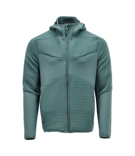 Mens Customised Hooded Fleece Jacket Light Forest Green Mascot
