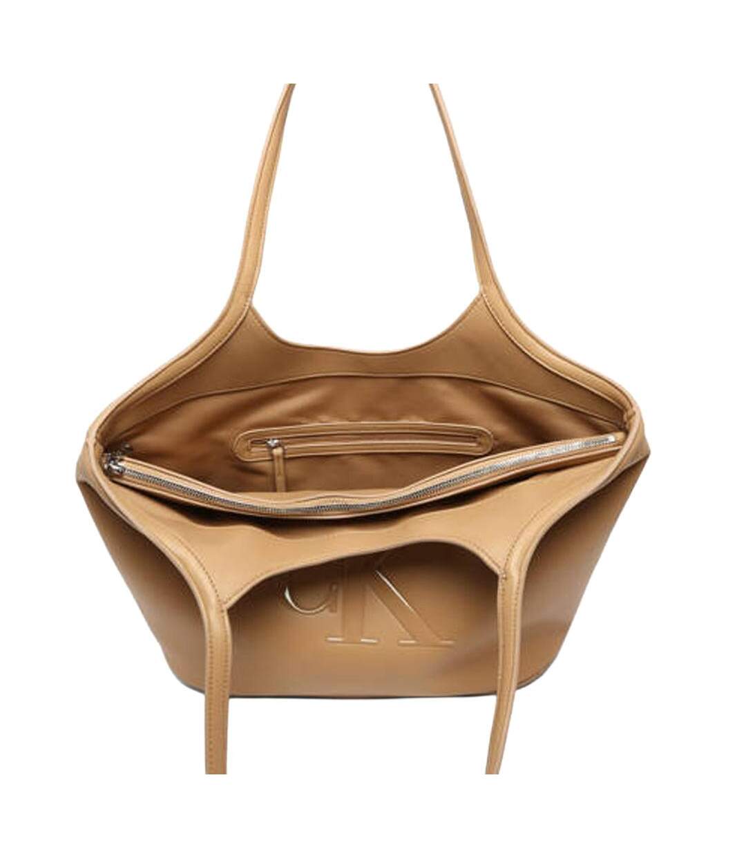 Sac à main camel femme calvin klein jeans bold ck shopper-2