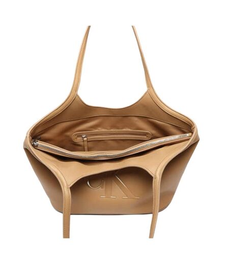 Sac à main camel femme calvin klein jeans bold ck shopper