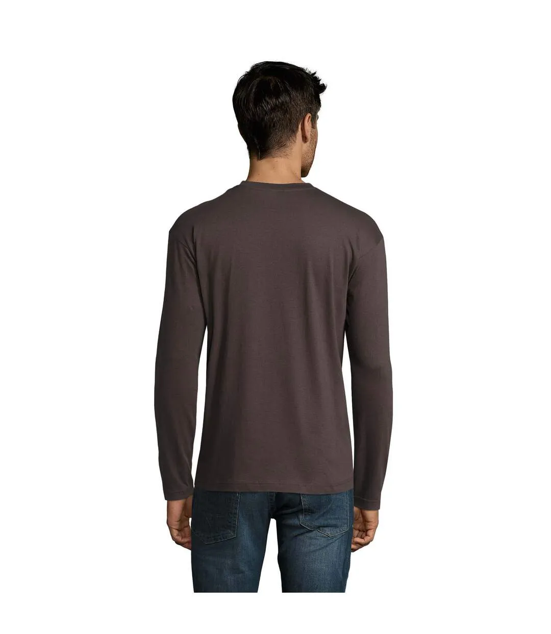 T-shirt Monarch Homme Gris Foncé Uni SOLS-2