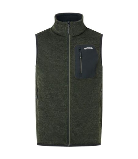 Veste Polaire Sans Manches À Col Montant Et Poche Sur Poitrine Newhill Homme Kaki Foncé Regatta