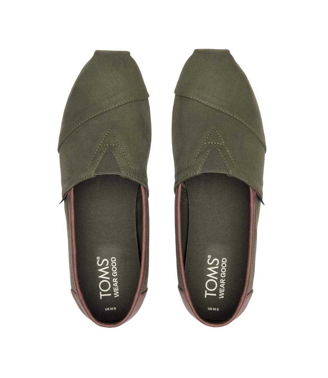Mens Alpargata Cotton Blend Slip-on Espadrilles Dark Sage Toms-3