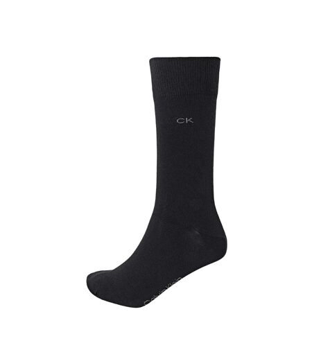 Chaussettes Motif/style Logo Brodé Homme Blanc Noir Calvin Klein