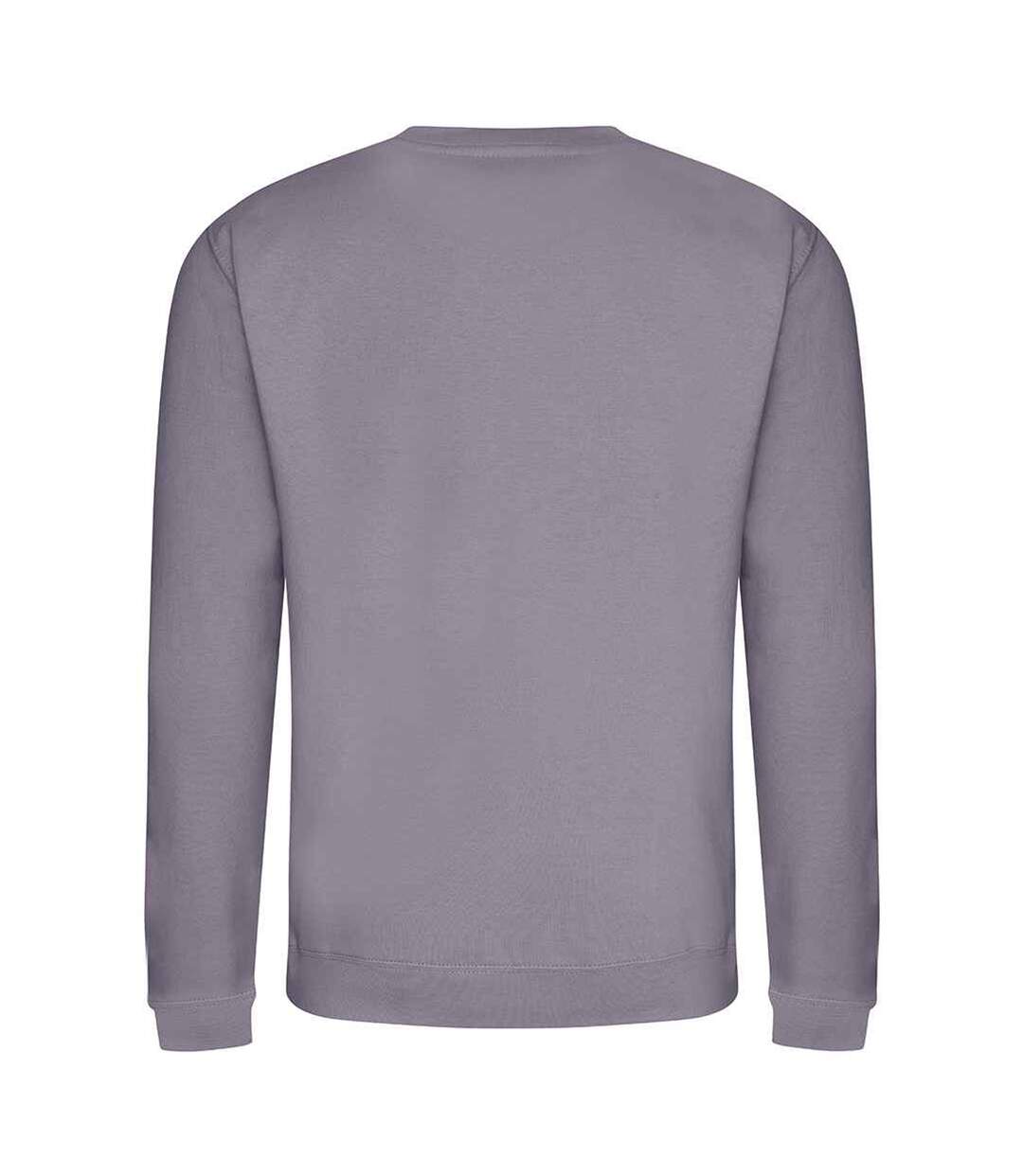 Unisex adult soft touch sweatshirt dusty lilac Awdis-2
