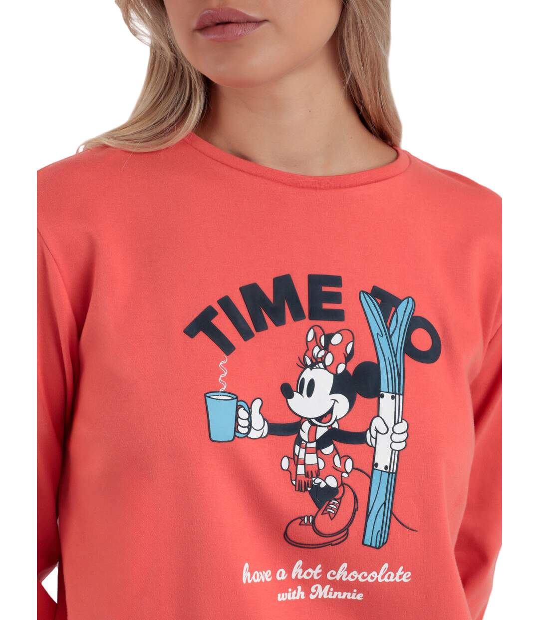 Pyjama tenue pantalon top manches longues Winter Club Disney Admas-3