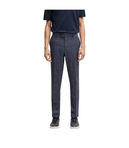 Mens H-genius Cotton Blend Tapered Chinos Dark Blue Boss
