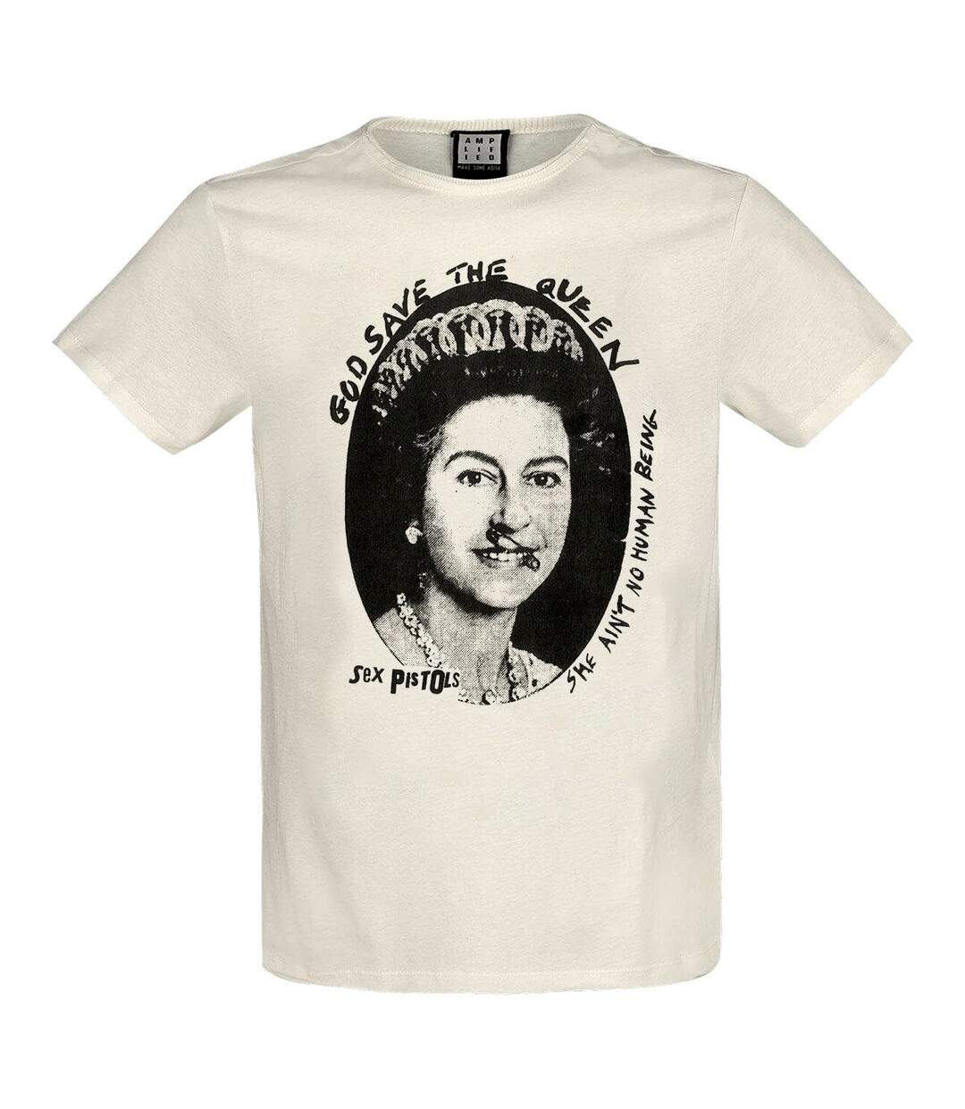 T-shirt God Save The Queen Adulte Blanc Amplified-1