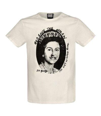 Amplified - T-shirt GOD SAVE THE QUEEN - Adulte (Blanc) - UTGD1685