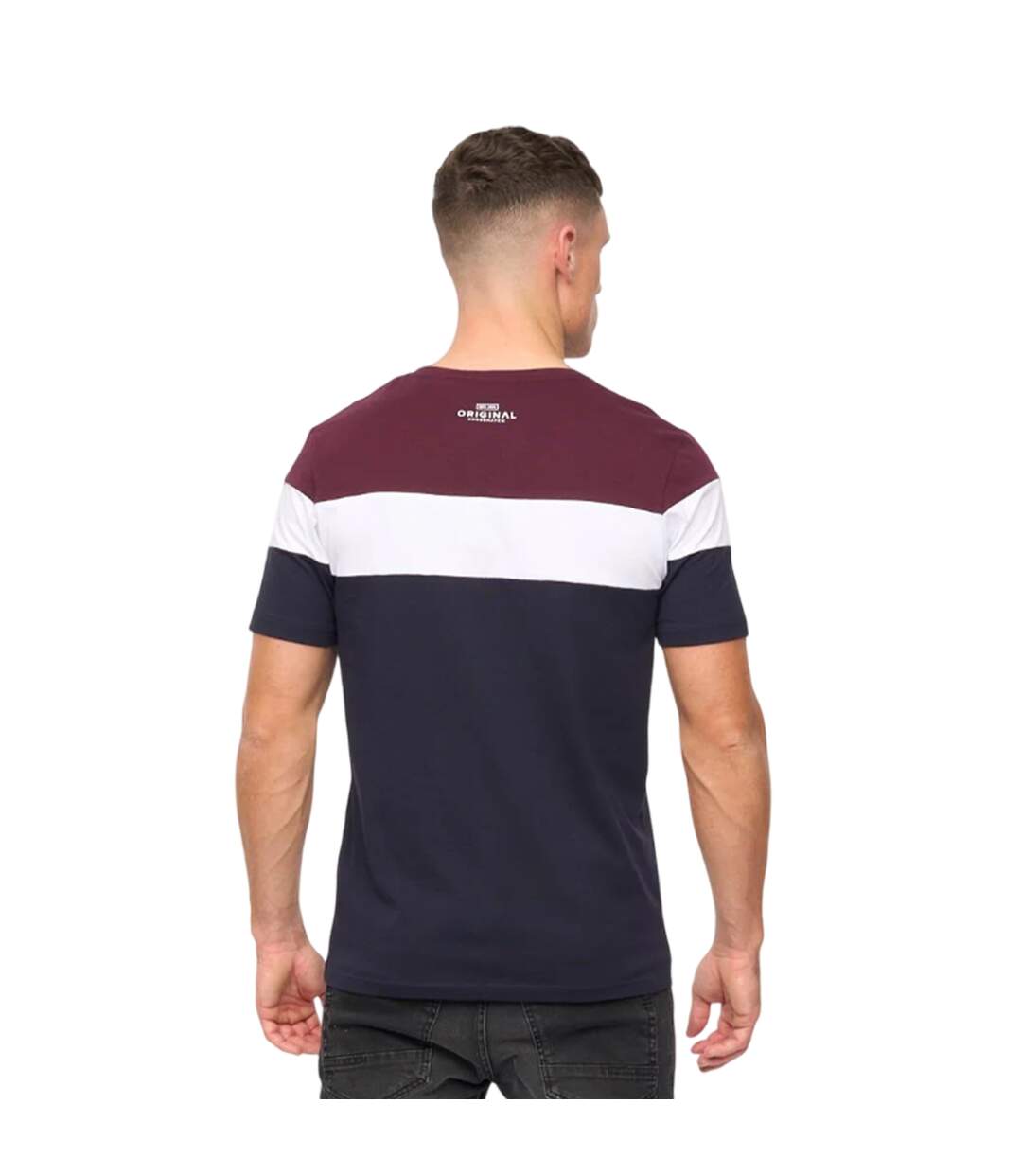 T-shirt Pattermay Homme Rhum Raisin Crosshatch-3