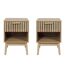 Lot de 2 tables de chevet 1 tiroir Saulk en bois - Marron