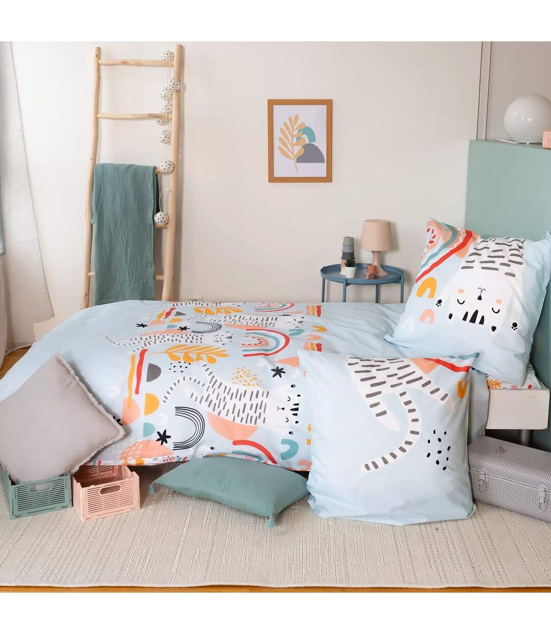 Parure de lit enfant Chat - Coton 57 fils/cm² - 140 x 200 cm-3
