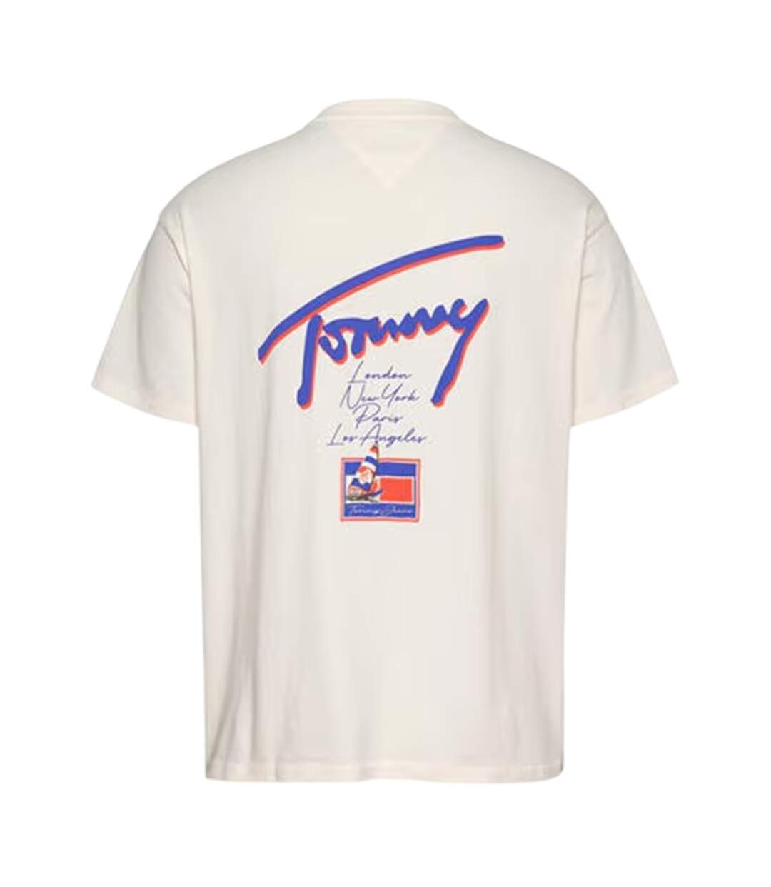 Mens Faded Relaxed Fit T-shirt Antique White Tommy Jeans-2