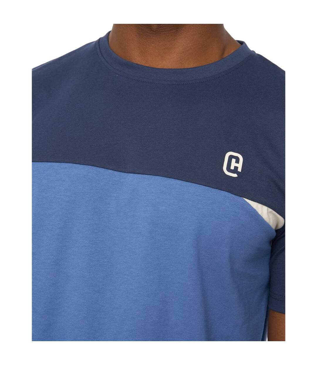 Mens Castlebay Short-sleeved T-shirt Blue Crosshatch-4