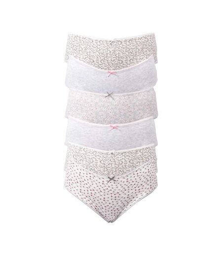 Culottes Femme Ultra confort Bordure Dentelle H2893 Pack de 6 Culottes