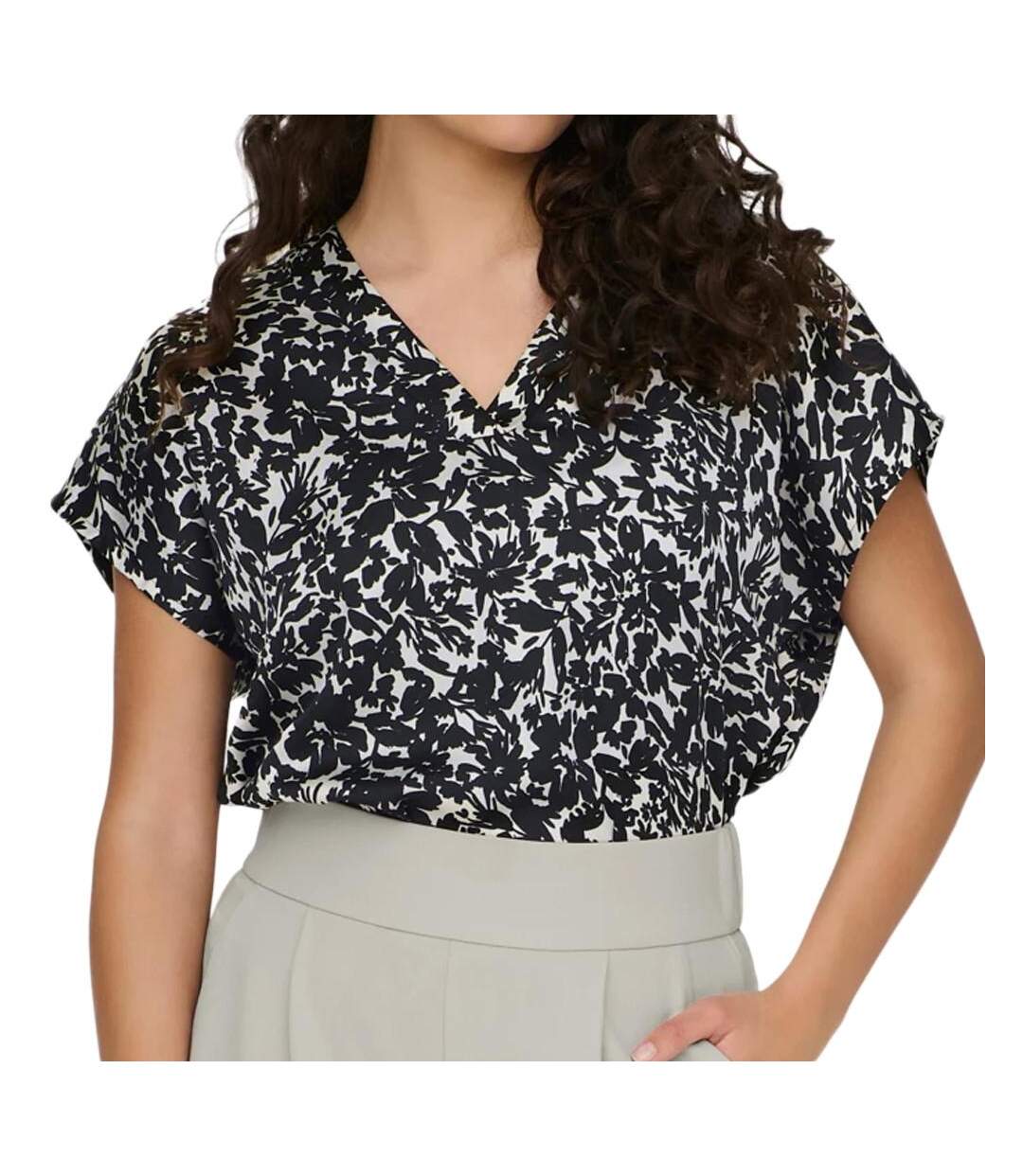 Blouse Noire à Motifs Femme JDY Fifi Beatrice - M-1