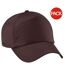 Lot De 2  Casquettes De Baseball Adulte Chocolat Beechfield-1