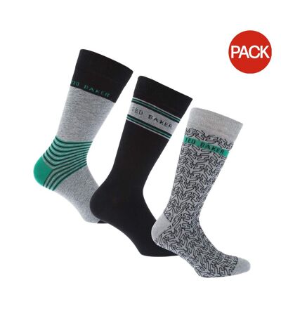 Pack Of 3  Mens Ankle Socks  Multicoloured Ted Baker