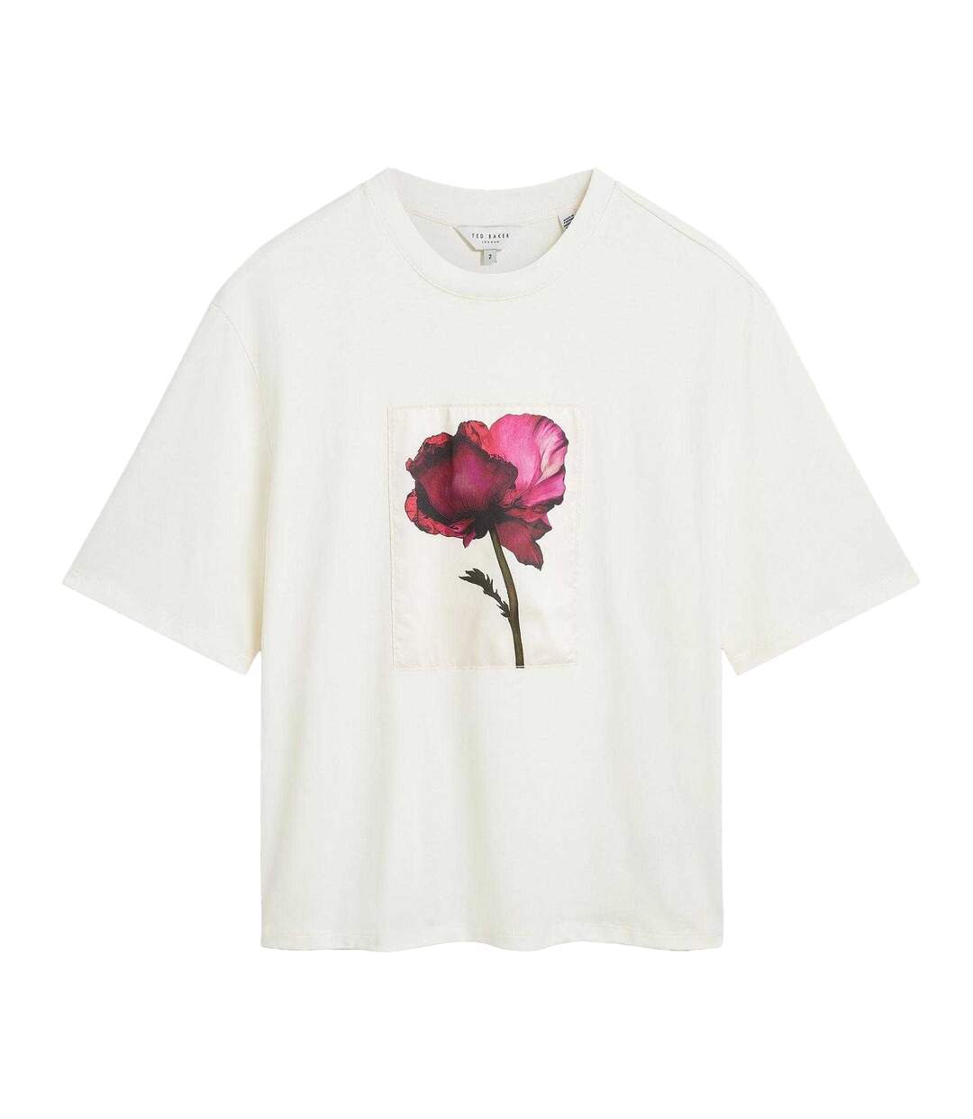 T-shirt Motif/style Floral Femme Blanc Cassé Ted Baker-2