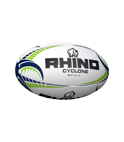 Ballon de rugby cyclone taille 5 blanc Rhino