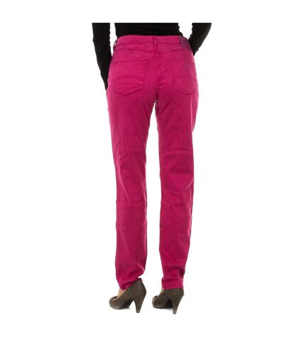 Long stretch fabric pants 6Y5J18-5N22Z woman