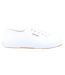 Unisex Adult 2750 Tumbled Leather Trainers White Superga-2