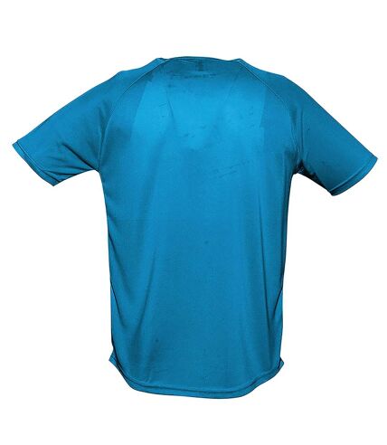 SOLS Mens Sporty Short Sleeve Performance T-Shirt (Aqua)