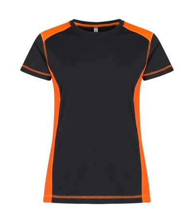 Womens/ladies Ambition T-shirt Visibility Orange Clique