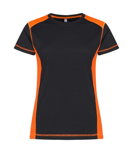 Womens/ladies Ambition T-shirt Visibility Orange Clique