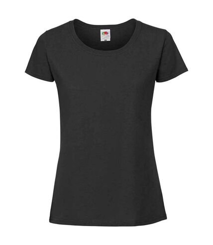 T-shirt iconic femme noir Fruit of the Loom