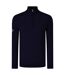 Callaway Mens Ribbed Zip Merino Sweater (Peacoat Navy) - UTRW6252
