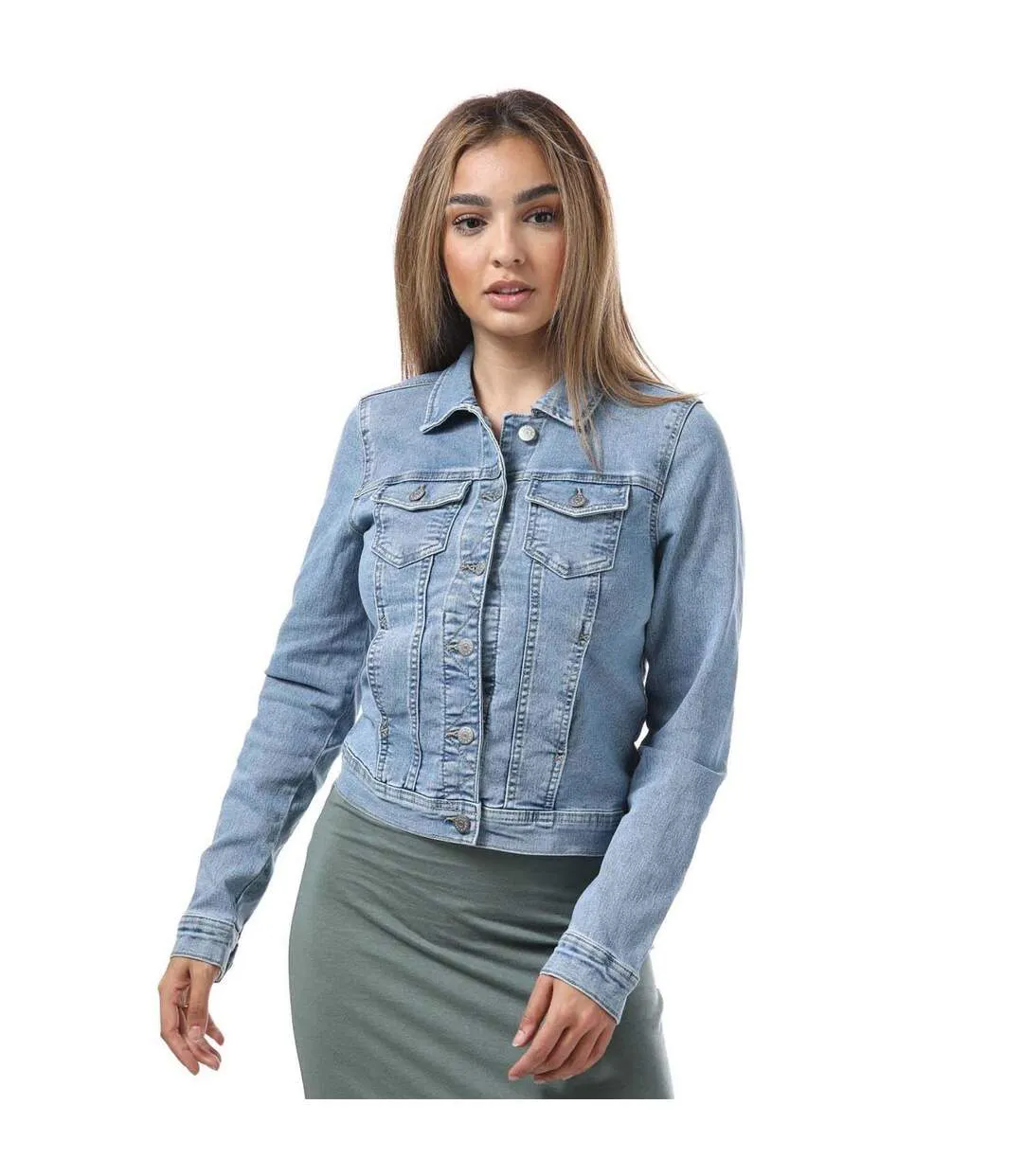 Veste En Jean Wonder Life Femme Bleu Clair Délavé Only-2