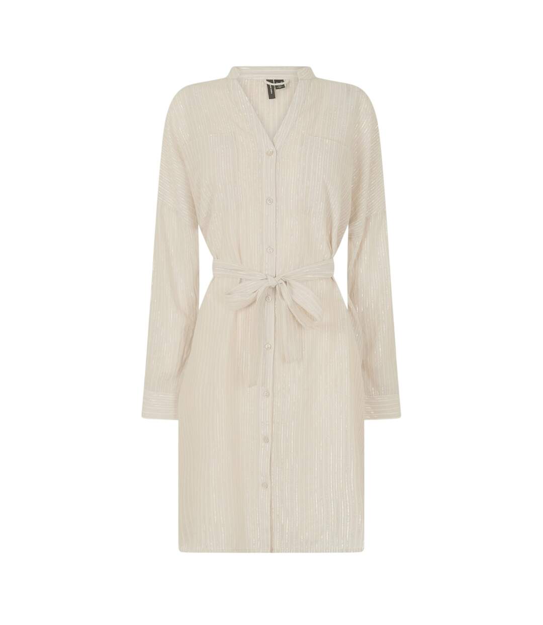 Robe Chemise Motif/style À Rayures Ines Femme Argenté Vero Moda-2