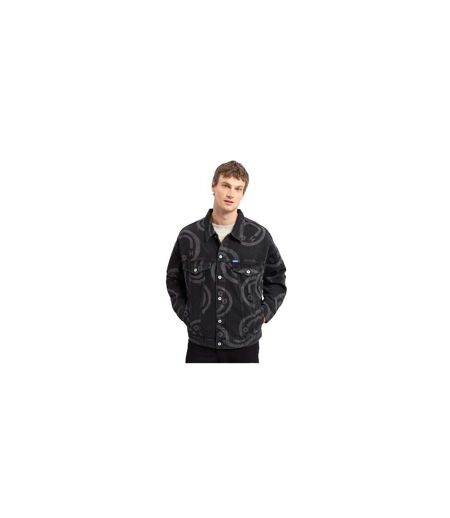 Mens Wes Slim Denim Jacket Black Hugo