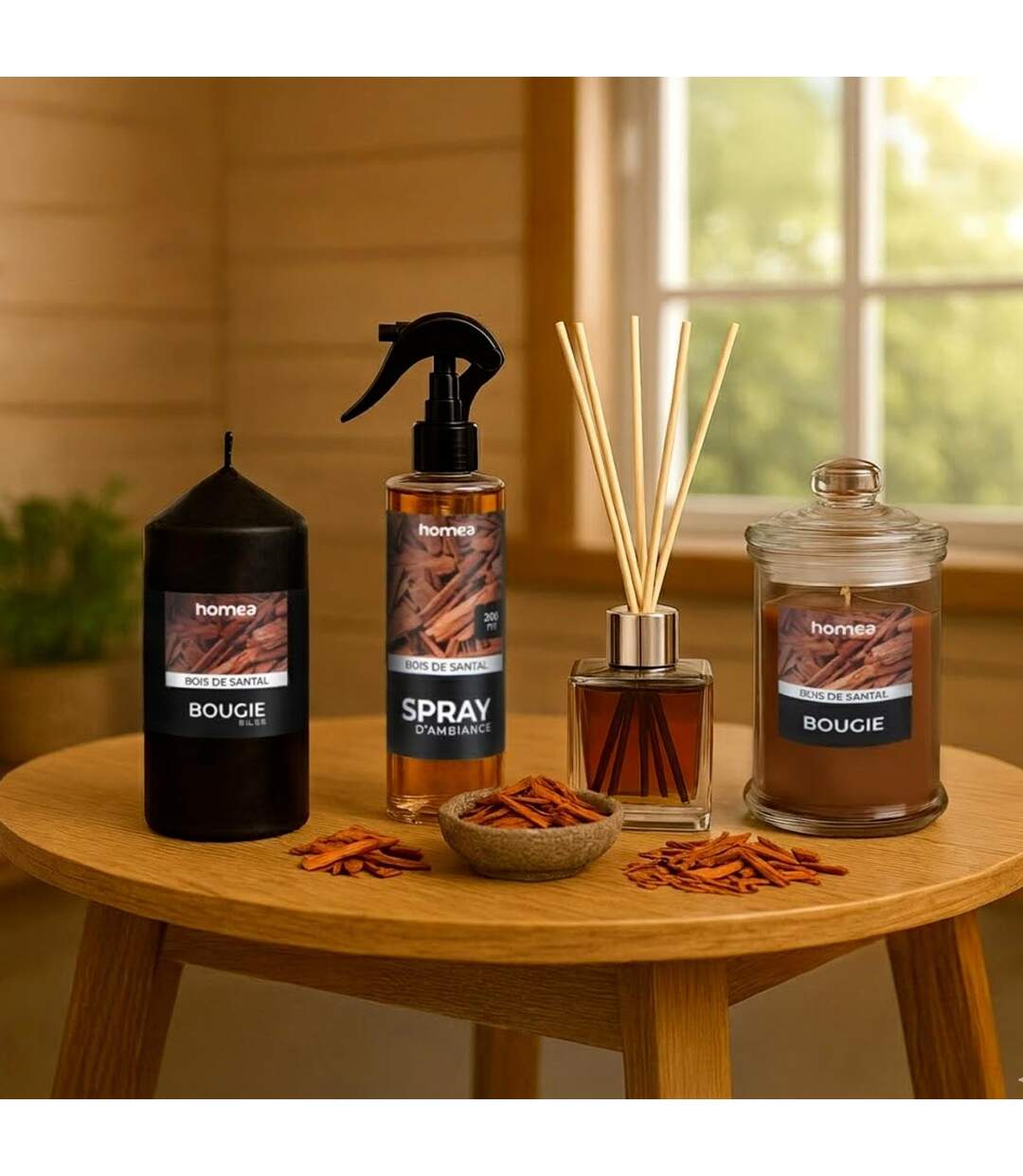 Bougie Verrine Parfumée Essentiel II 8cm Bois de Santal-2