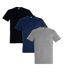 Lot 3 t-shirts manches courtes - Homme - noir gris bleu marine