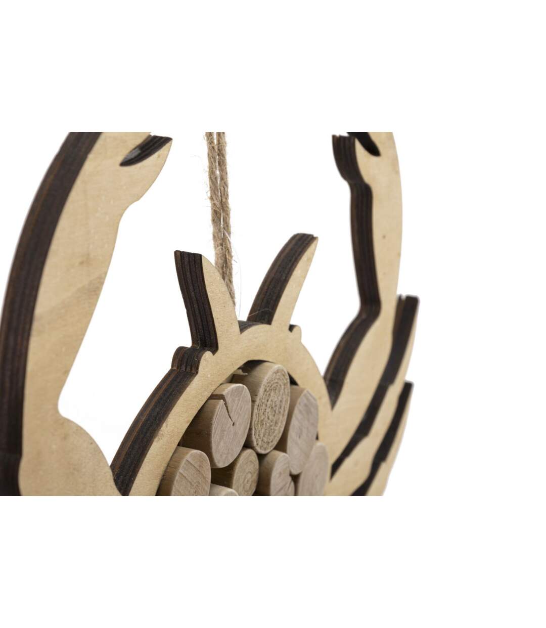Décoration Murale en Bois à Suspendre Crabe 35cm Naturel-4