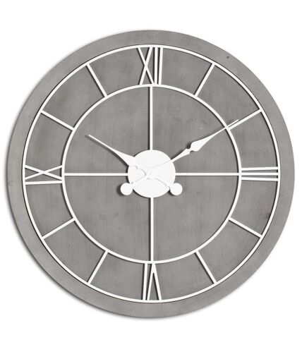Hill Interiors Williston Wall Clock (Silver/Gray) (60cm x 5cm x 60cm)