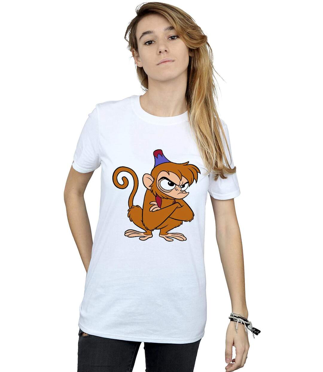 Disney - T-shirt ALADDIN ANGRY ABU - Femme (Blanc) - UTBI18113-2