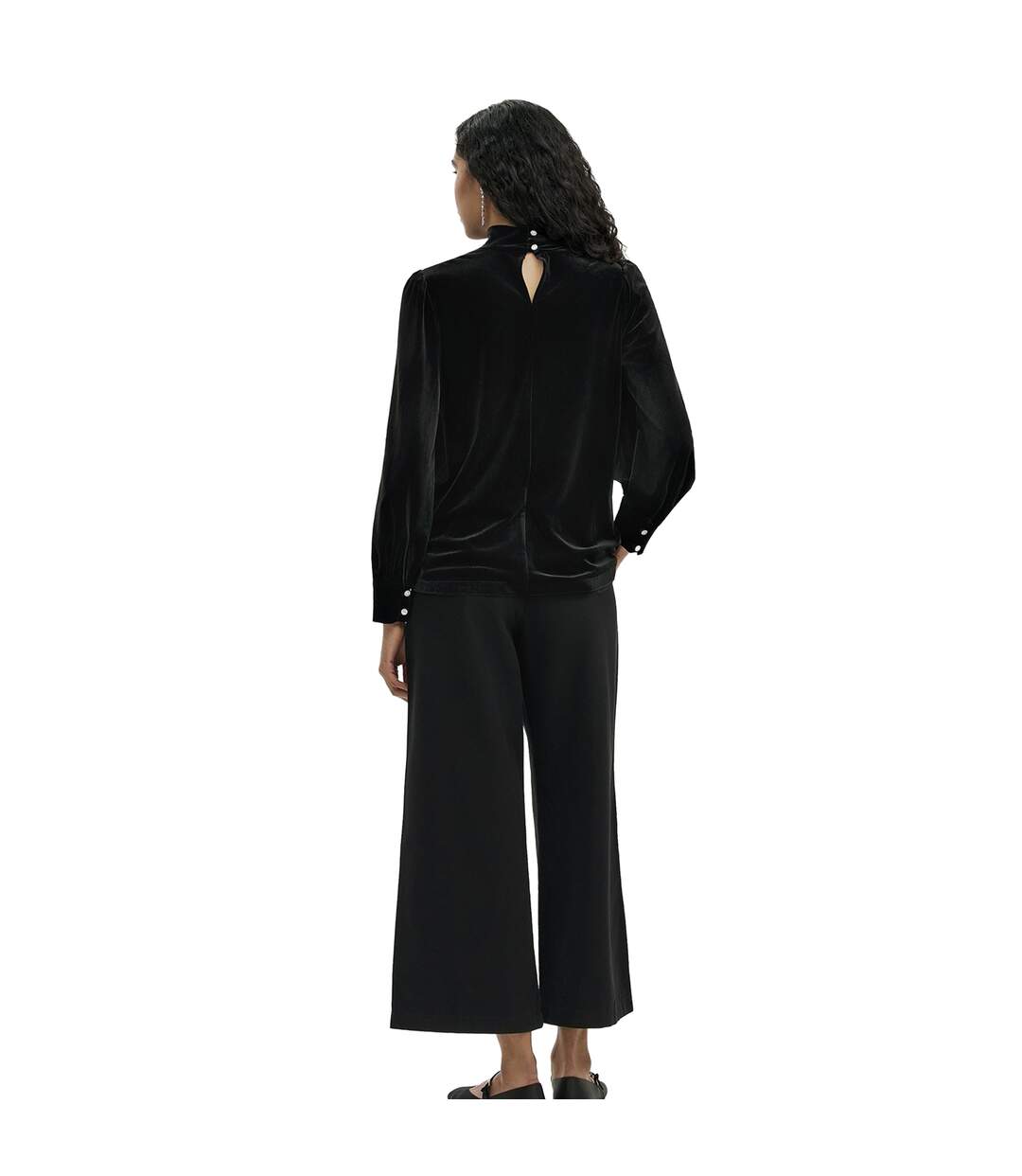 Blouse Manches Bouffantes Femme Noir Finery-3
