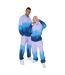 Unisex adult tie dye continu8 boxy jogging bottoms purple/blue Hype