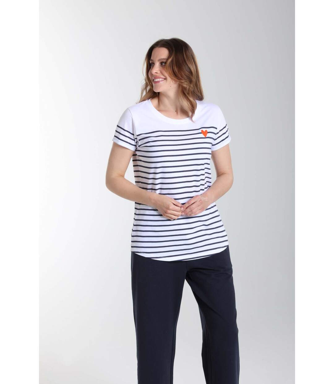 Tee shirt mariniere manches courtes femme Teeliner  | Gerard Pasquier-3