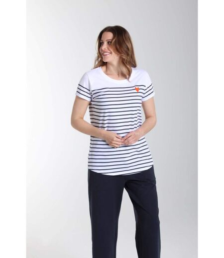 Tee shirt mariniere manches courtes femme Teeliner  | Gerard Pasquier