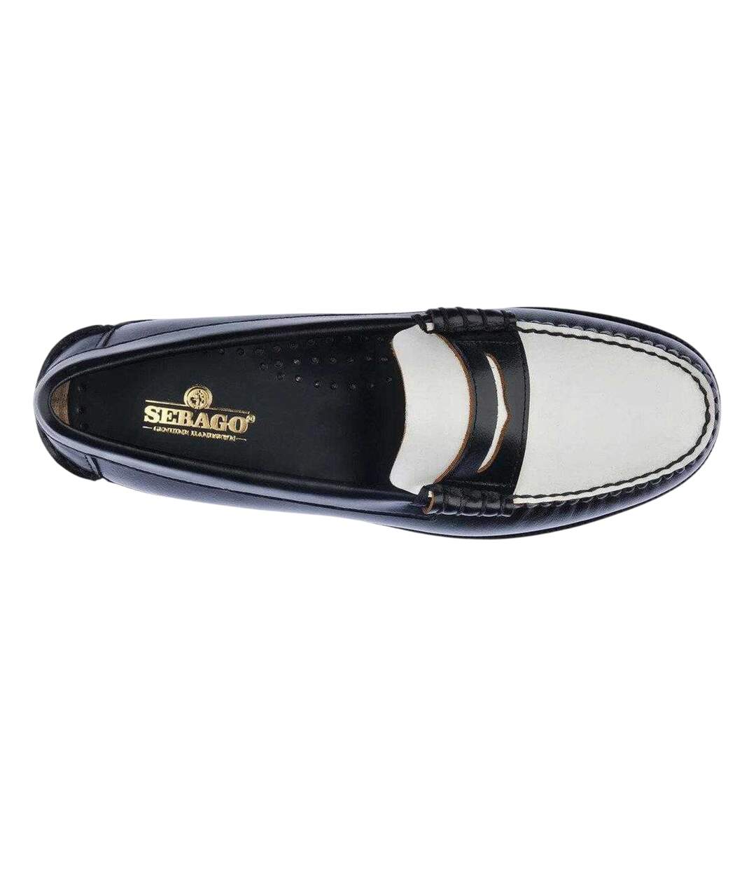 Mocassins Classic Dan Femme Noir Blanc Sebago-4