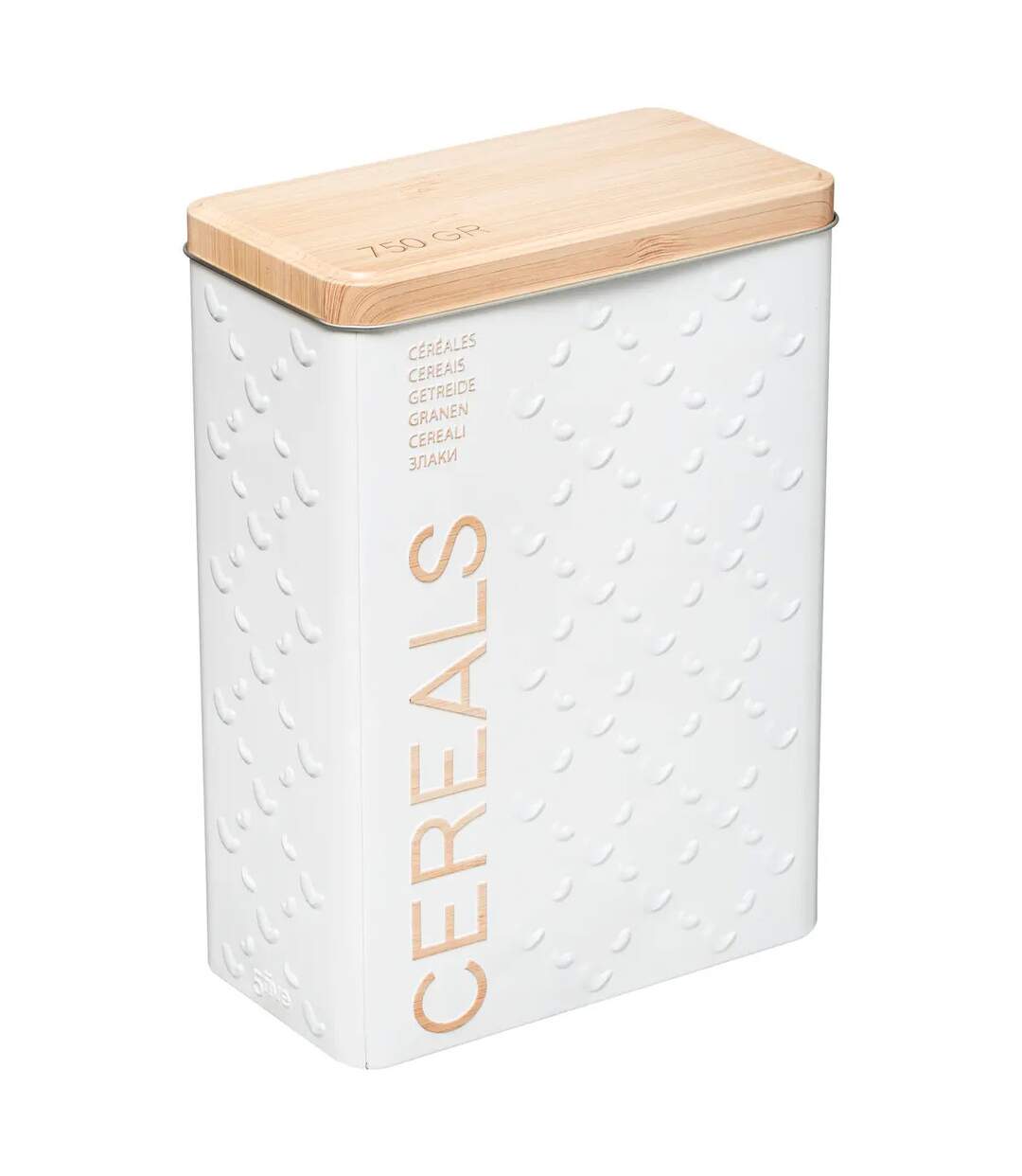 Boîte à Céréales Scandi 24cm Blanc-1