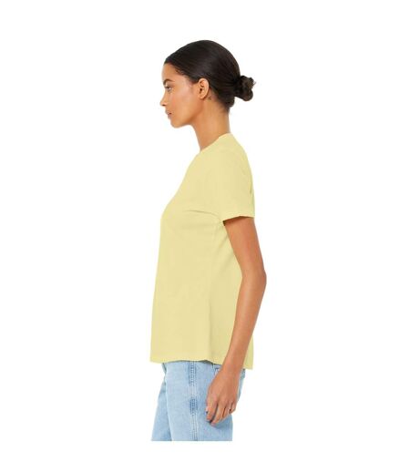T-shirt Femme Jaune Pâle Bella + Canvas