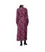 Womens/ladies A-line Midi Dress Black Pink French Connection-3