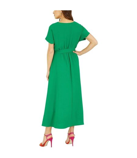 Robe Portefeuille Manches Style Kimono Femme Vert Vif Yumi